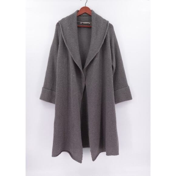 Soft Surroundings Duster Cardigan XS Gray Open Front Maxi Fairy Grunge Witchy - Picture 1 of 16